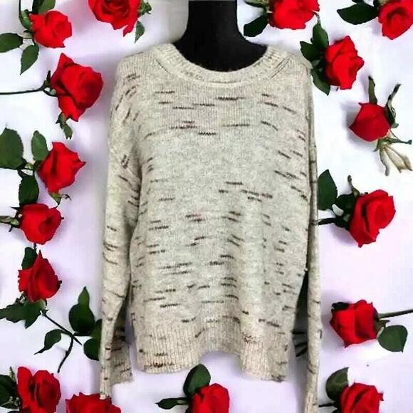 Max Studio Women’s Small Tan Brown Knit Sweater Crew Neck Long Sleeve Pullover - Picture 1 of 13